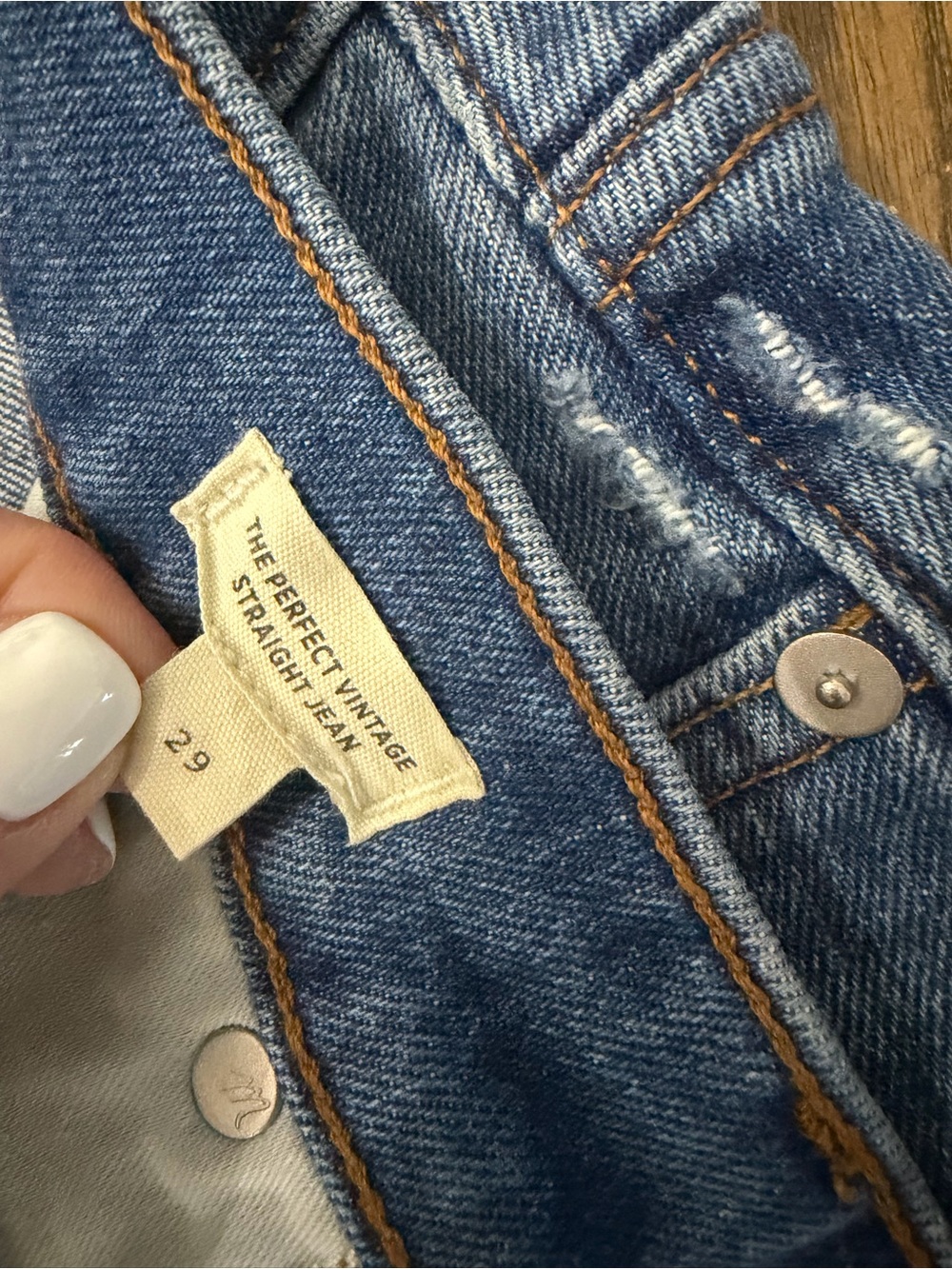 Madewell women’s Vintage Straight Jean 
Size 29